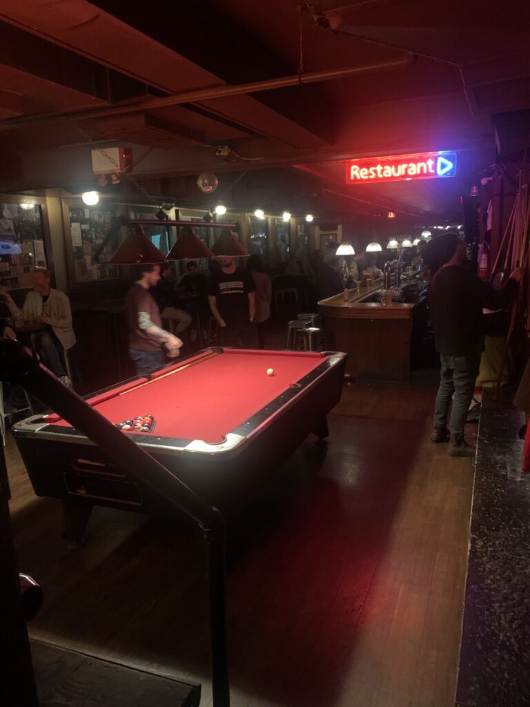 Billiards at the Horseshoe Tavern on Queen Street West in Toronto
